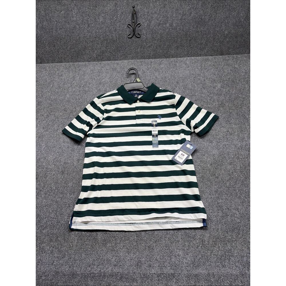 U.S. Polo Assn. Boys Stripe Jersey Polo Shirt Size XXL 18 NWT